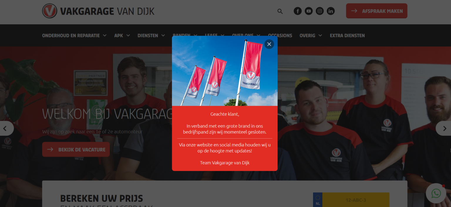 Brand Vakgarage Heerhugowaard geblust Aftersales Magazine